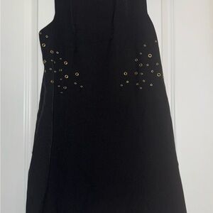 Julia Jordan Black Mini Dress with Gold Details